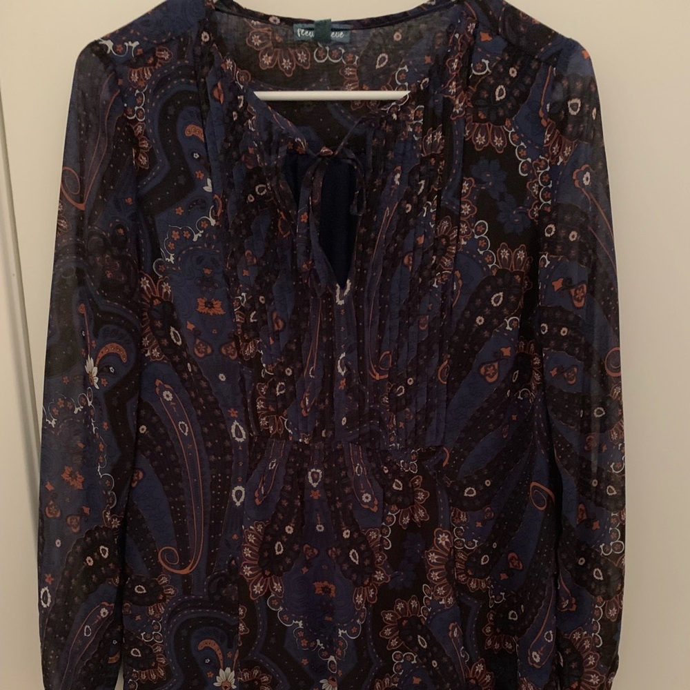 Floral Long Sleeve Flow Dress